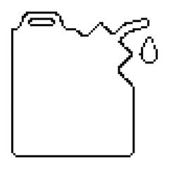 canister pixel icon, 8-bit. Isolated vector illustration.