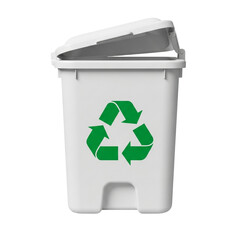 Recycling Bin with Arrows Logo Isolated on Transparent Background
