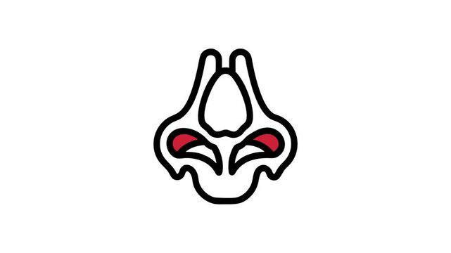 Minimalist devil eyes illustration on white background concept 