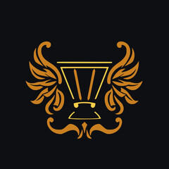 espresso machine portafilter designed as a heraldic emblem