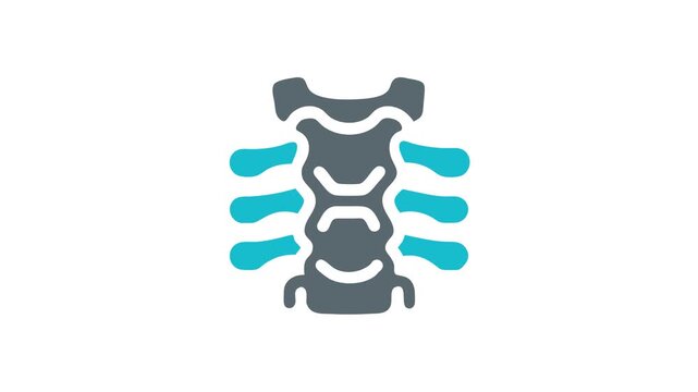 Cervical vertebrae vector icon, medical clip art, anatomy illustration