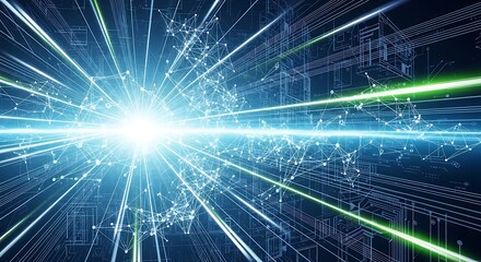Futuristic Technology - Data Streams and Digital Connectivity.