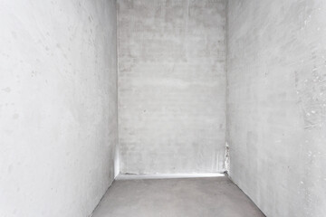 nterior of the apartment without decoration in gray colors