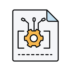 Data icon with white background vector stock illustration