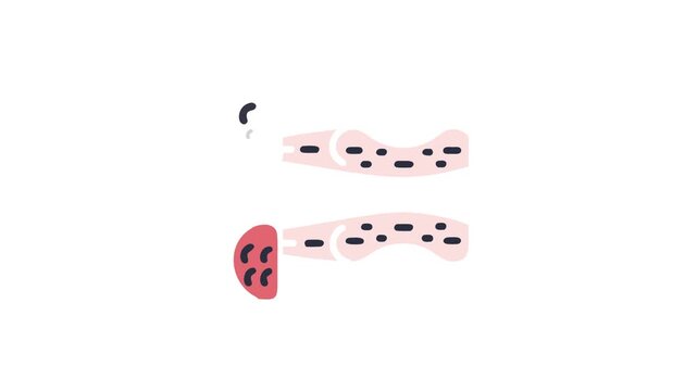 Stylized stacked bacon slices on a solid white background