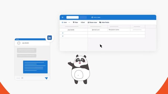 Animated chatbot assisting user in web interface with automatic response and online support system