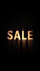 Stencil SALE letters glowing light