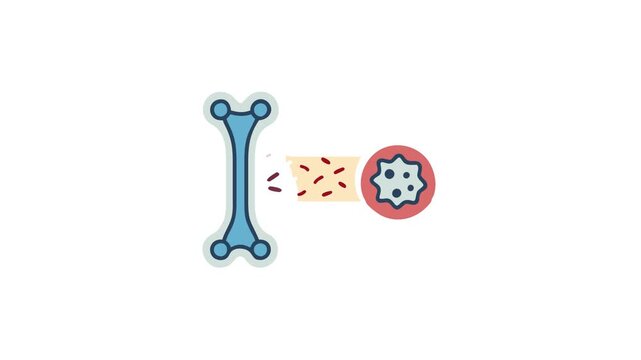 Bone marrow stem cell illustration in a medical context