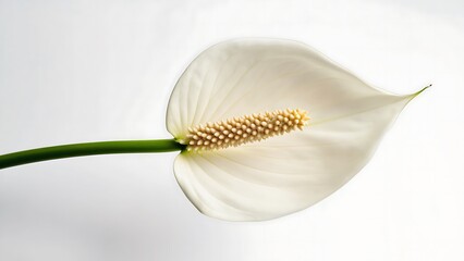 Fototapeta premium White Peace Lily on White