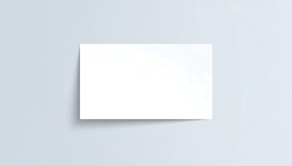 Blank white card on light gray background