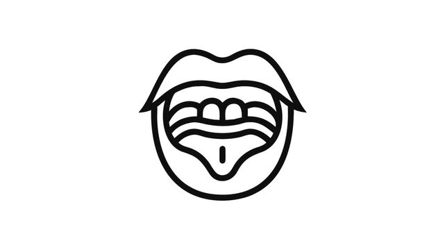 Human mouth outline icon representing speech and oral health