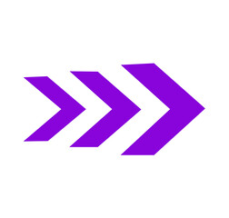 vector purple arrow head icon on white background	
