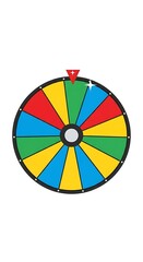 Obraz premium Colorful Fortune Wheel Illustration for Games and Chance.
