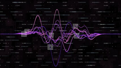 colourful moving graph with binary code hi-tech design share market and business analysis background   - Powered by Adobe