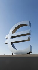 Euro Symbol Against Blue Sky - A Financial Icon.