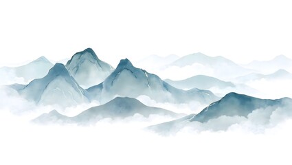 mountains in the snow