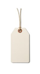 Blank Tag with String - Minimalist Design for Labels and Pricing.