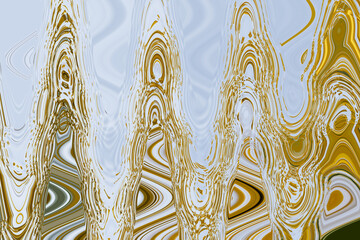 Abstract zigzag pattern with waves. Artistic image processing created by photo of yellow leaves of Ginkgo tree. Beautiful multicolor pattern for any decor or design in bright tones. Background image