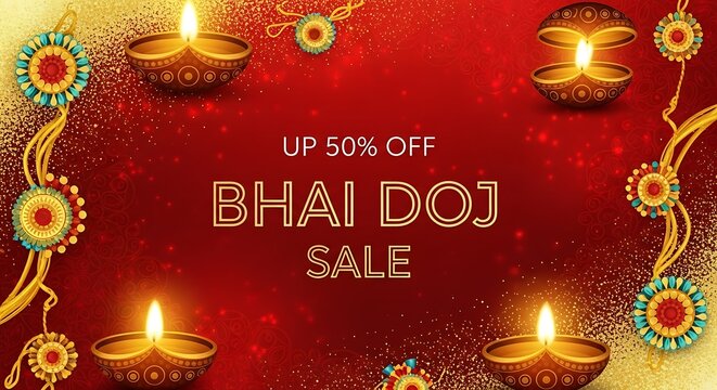 Happy Bhai Dooj Illustration | Bhaiya Dooj Festival, Brother Sister Bond, Hindu Festival Celebration, Traditional Ritual, Indian Culture