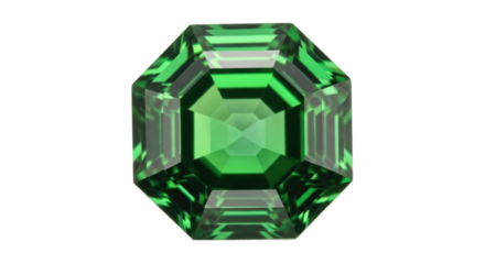 Isolated emerald precious stone jewel, green color, high resolution, sparkling gem design