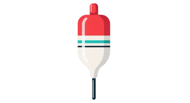 Isolated fishing bobber bait colorful vector illustration for outdoor recreation bait