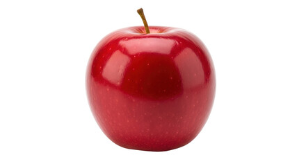 Obraz premium Isolated glossy red apple fruit, a fresh healthy produce for eating or baking into pies