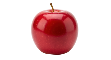 Isolated glossy red apple fruit, a fresh healthy produce for eating or baking into pies