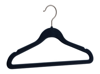 Contoured velvet hanger designed to keep blouses and shirts securely in place.