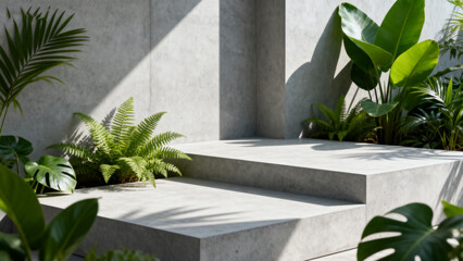 white chair in the garden