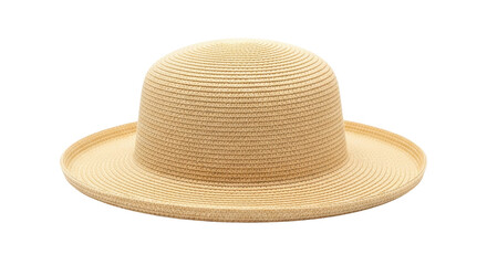 Isolated vintage straw sun hat, summer accessory and traditional headwear for outdoor fashion