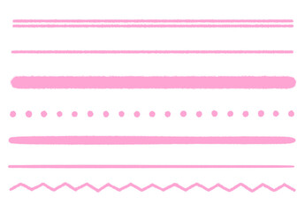 手描きのライン・線のセット