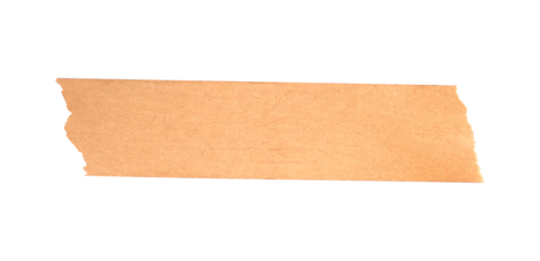 Gray adhesive tape isolated on a transparent PNG background. Torn masking tape, paper sticker with ripped edges. Realistic scotch template mockup for labels, messages, text, and design elements.