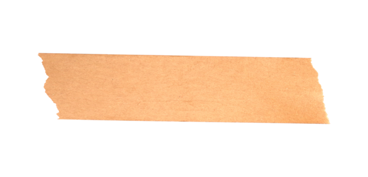 Gray adhesive tape isolated on a transparent PNG background. Torn masking tape, paper sticker with ripped edges. Realistic scotch template mockup for labels, messages, text, and design elements.