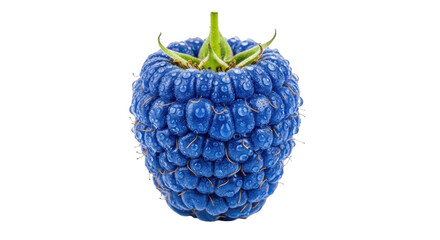 Isolated dew-covered blue raspberry, a fresh fruit with a vibrant color, healthy sweet snack © Niklas