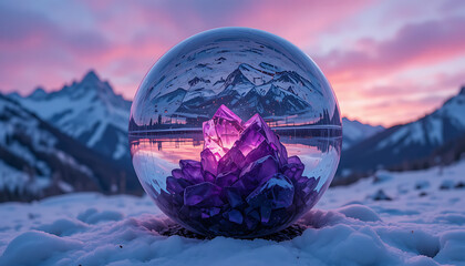 snow globe in the snow snow globe in the sky snow globe in winter beautiful view and seen beautiful background and wallpaper hd picture 