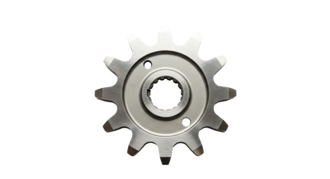Isolated 11-Tooth Sprocket Metal Gear Component for Machinery or Transportation Equipment