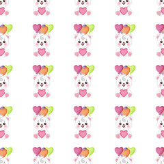 seamless pattern with baby bears