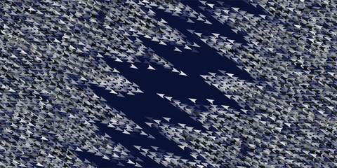 Seamless halftone triangle pattern. Random vector noise texture. Abstract grunge zigzag.