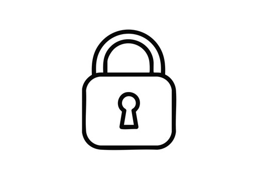 Simple padlock icon for security solutions offers clean, modern design for website or app projects needing straightforward protection visuals