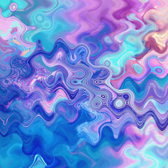 Abstract color blue, red, pink etc. with liquid, distortion wave pattern background.