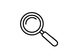 Find clarity with this minimalist magnifying glass icon, perfect for search, research, or investigation projects needing a touch of modern simplicity