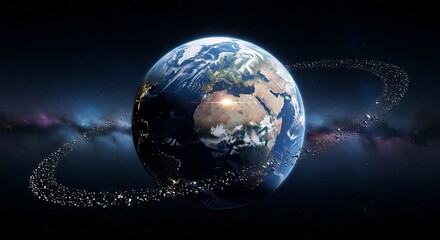 Earth in Space - A Digital Rendering of Our Planet.