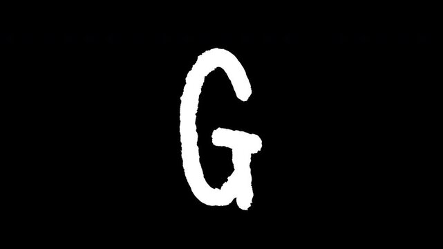 A swaying capital letter &ldquo;G&rdquo;, alpha channel