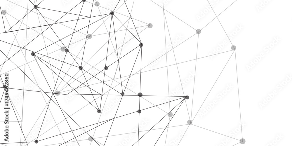 Wall mural abstract of simple gray line triangle pattern geometric background. seamless geometric polygonal rep