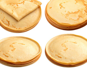  Firefly_Crêpe Crepe crepes batter dessert on transparent cutout, PNG file. Many assorted diff