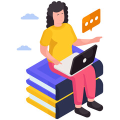 Modern design illustration of online chatting 