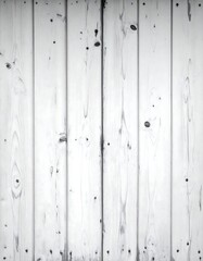Obraz premium A vertical shot displays a wooden background of painted planks. The white, textured surface has knots, imperfections, and visible grain patterns