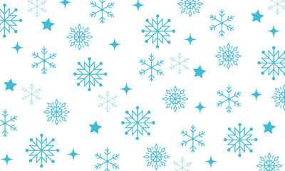 snowflakes on blue background