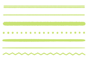 カラフルな手描きラインのセット