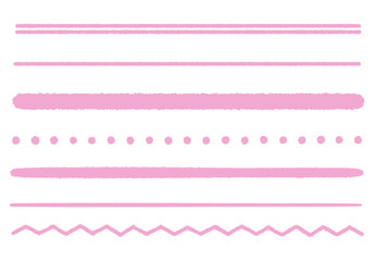 カラフルな手描きラインのセット